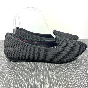 Sketchers Psychic Cleo Black Women's Shoes Flats Air-Cooled Memory Foam Size 8.5